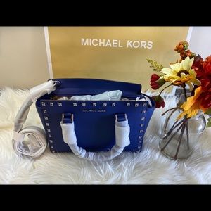 Sapphire Selma Stud Michael Kors purse.